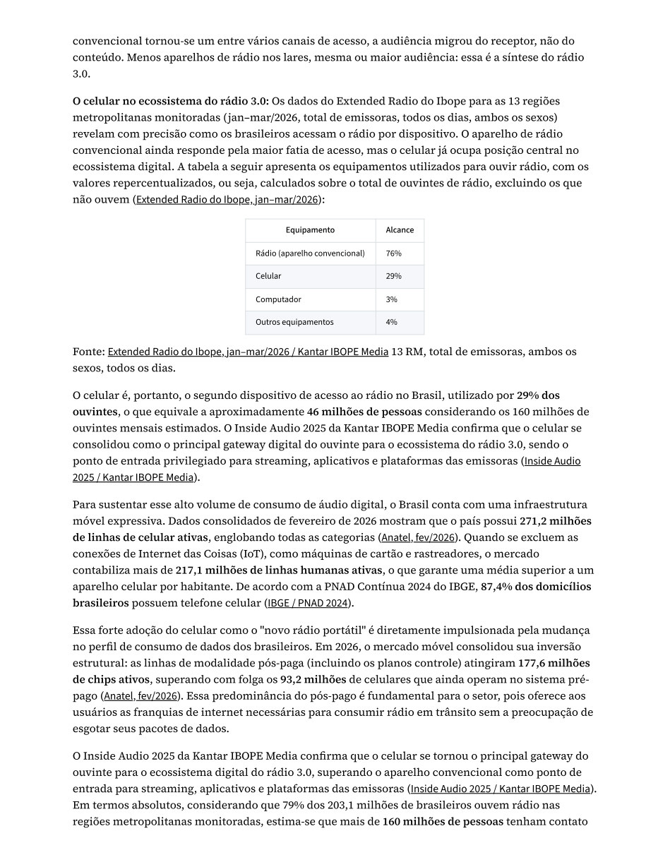 Página 37 do estudo: Rádio (aparelho convencional)