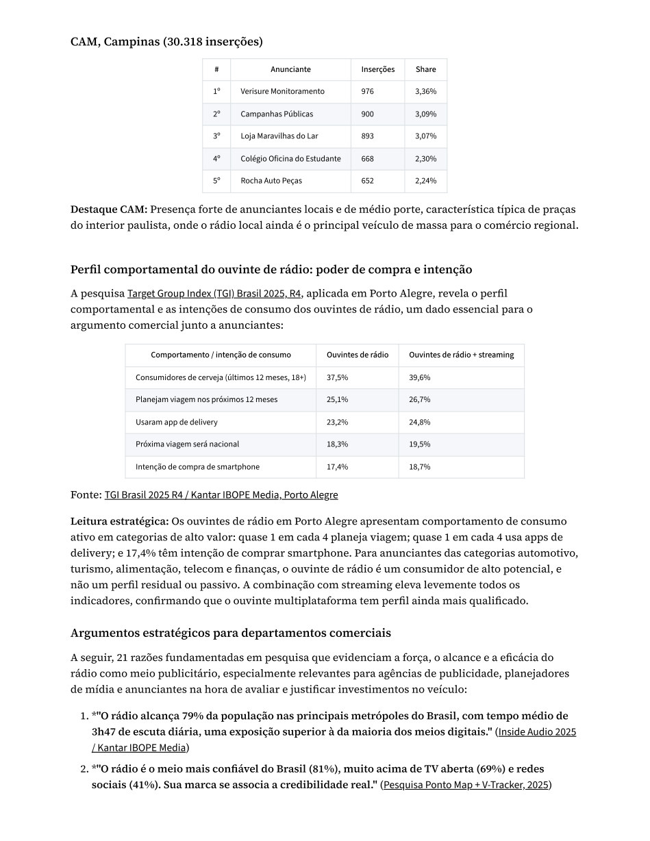 Página 51 do estudo: argumento comercial junto a anunciantes: